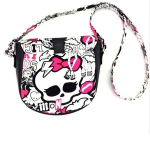 Monster High 💜 Handcrafted Bag Purse Magnetic Button Closure Adjustable Strap